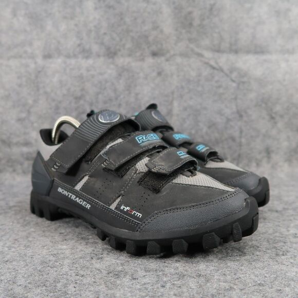 Bontrager Shoes Women 9.5 Cycling Race MTB Inform 3 Strap eSoles Spinning Grey - Picture 1 of 14